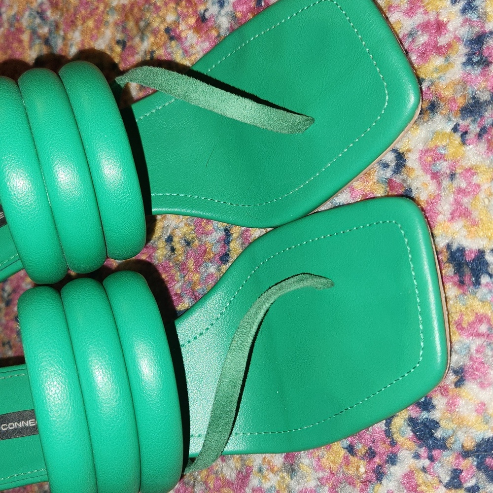 French connection Valerie dress sandals size 6.5 Green. - Picture 3 of 8